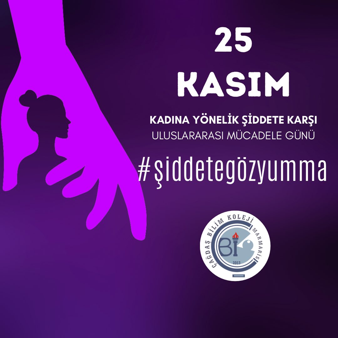 25 Kasım Kadına Şiddete Karşı Uluslararası Mücadele Günü

#şiddetegözyumma

<a href="/MarmarisMem/">Marmaris İlçe Millî Eğitim Müdürlüğü</a> <a href="/mugla_mem/">Muğla İl Millî Eğitim Müdürlüğü</a> <a href="/sibelkisaerbaa/">Sibel Kısa</a> <a href="/emrecay55/">Emre ÇAY</a>