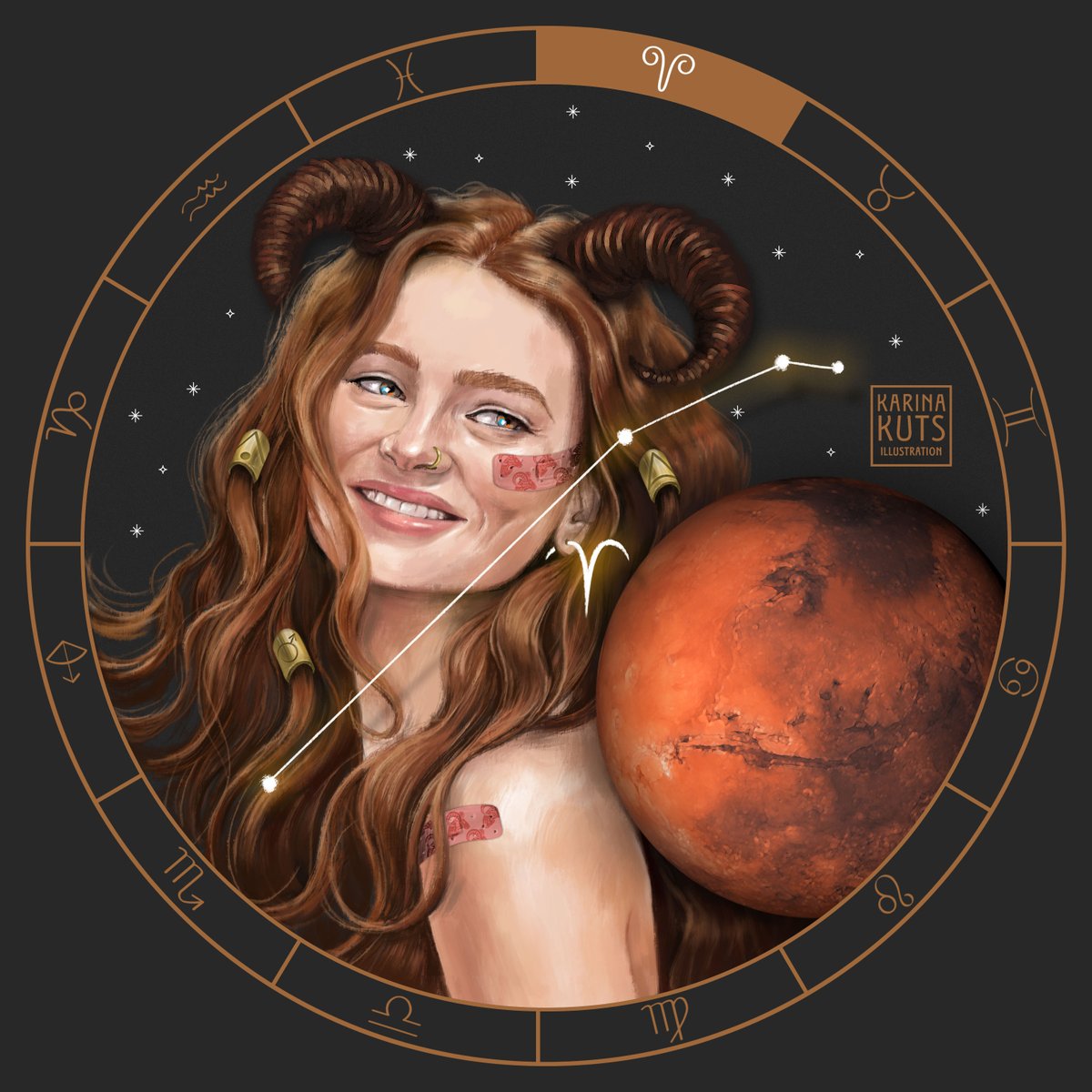 kuts_karina's tweet photo. Aries ♈
#aries #ariesgirl #mars #zodiac #zodiacsigns #zodiacart #zodiacillustration #horoscope #horoscopeart #horoscopesigns #horoscopeillustration #elementfire #digitalpainting #digitalart #portrait #sadiesink #redhead #artistsontwitter #украрт #УкрАртПідтримка #овен #зодіак https://t.co/mRayia3nOZ