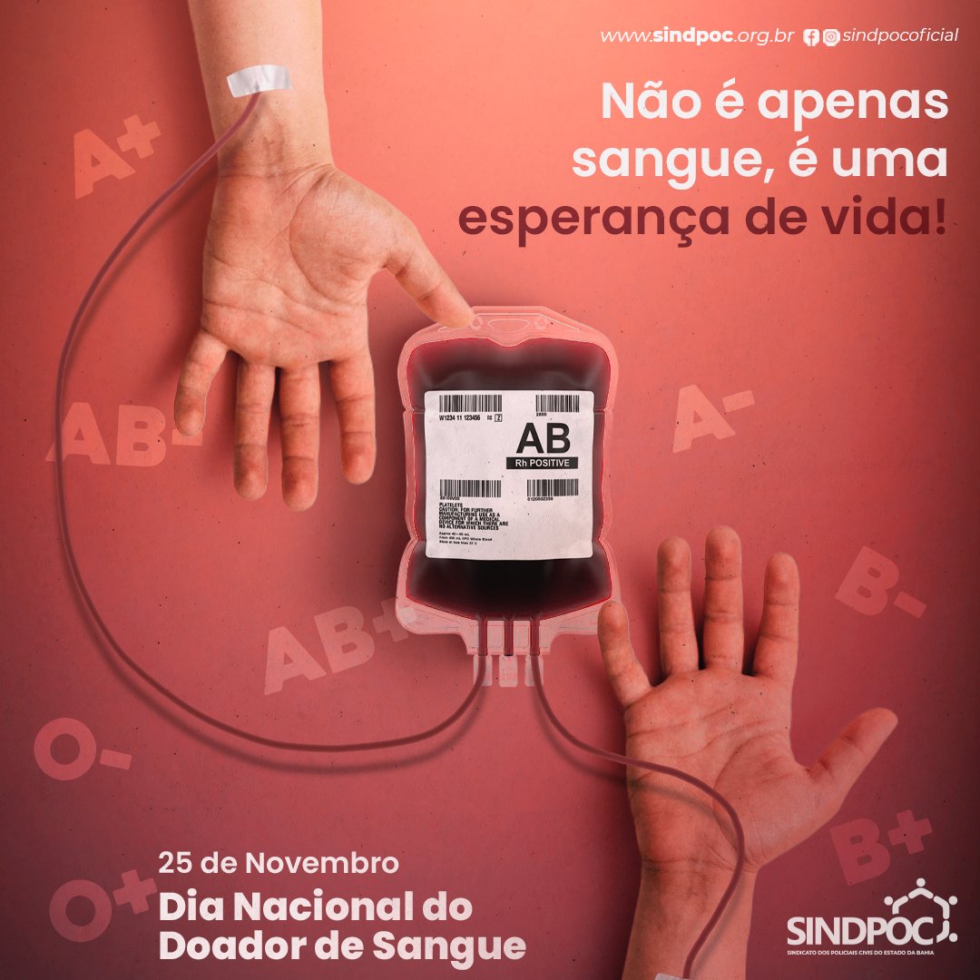 EustacioLopes's tweet photo. 🩸 A doação de sangue é uma das formas mais importantes de assegurar a vida das pessoas vitimadas por acidentes e doenças, mas apesar de ser um gesto de solidariedade, ainda há pouca adesão no país.

O SINDPOC convida você a mudar essa realidade! Doe sangue, doe solidariedade. https://t.co/jhPz0cg3uQ