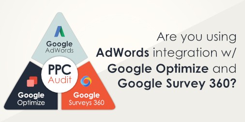WebTrafficGenie's tweet photo. Are you using AdWords integration with Google Optimize and Google Surveys 360? https://t.co/f7Itm0sRhn. Contact us for a PPC Audit. http://... https://t.co/Tm5OkLFBIc