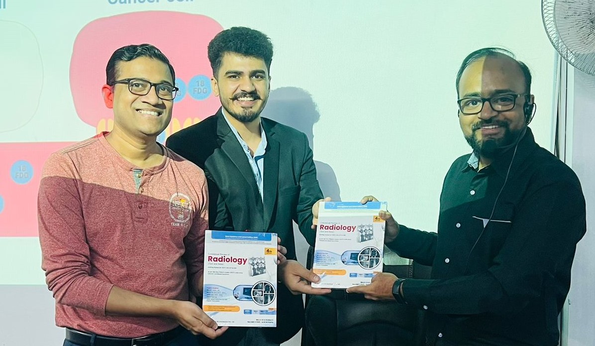 DrMAK07's tweet photo. Launching CONCEPTUAL REVIEW OF RADIOLOGY - 4TH ED-IMAGE ATLAS for NEET-PG/INI-CET &amp; FMGE. Has all the Spotters you need! Thank-you Dr. Ashish sir &amp; Paras Singh Jamwal for the unveil at NLC,Delhi. Get your copy here-https://t.co/gjKNO1jo68
Sample pages soon. 
Let's Rock Radiology! https://t.co/37KSublWKf