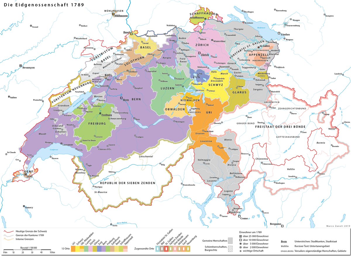 Swiss Confederation in 1789, taken from https://en.wikipedia.org/wiki/Growth_of_the_Old_Swiss_Confederacy#/media/File:Historische_Karte_CH_18_Jh.png