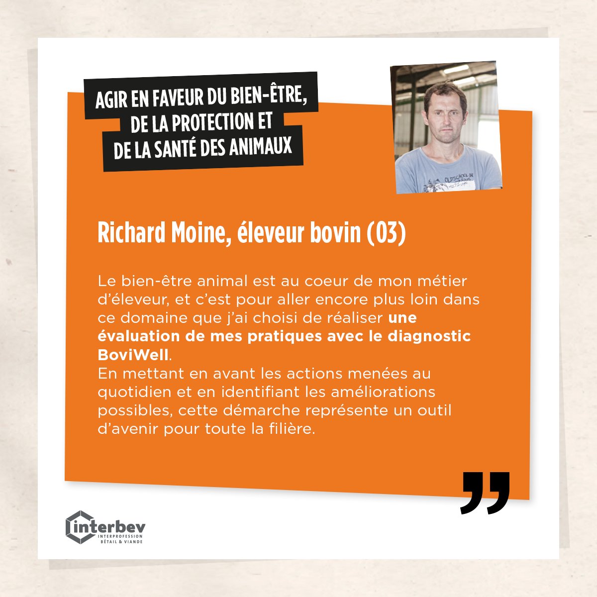 Interbev_fr's tweet image. 📣S’engager en faveur de la durabilité des viandes, avec Richard, éleveur #bovin. 
🎬Son témoignage en vidéo : player.vimeo.com/video/747583020
📰#FLEXIPROS #Elevage #BEA #BoviWell