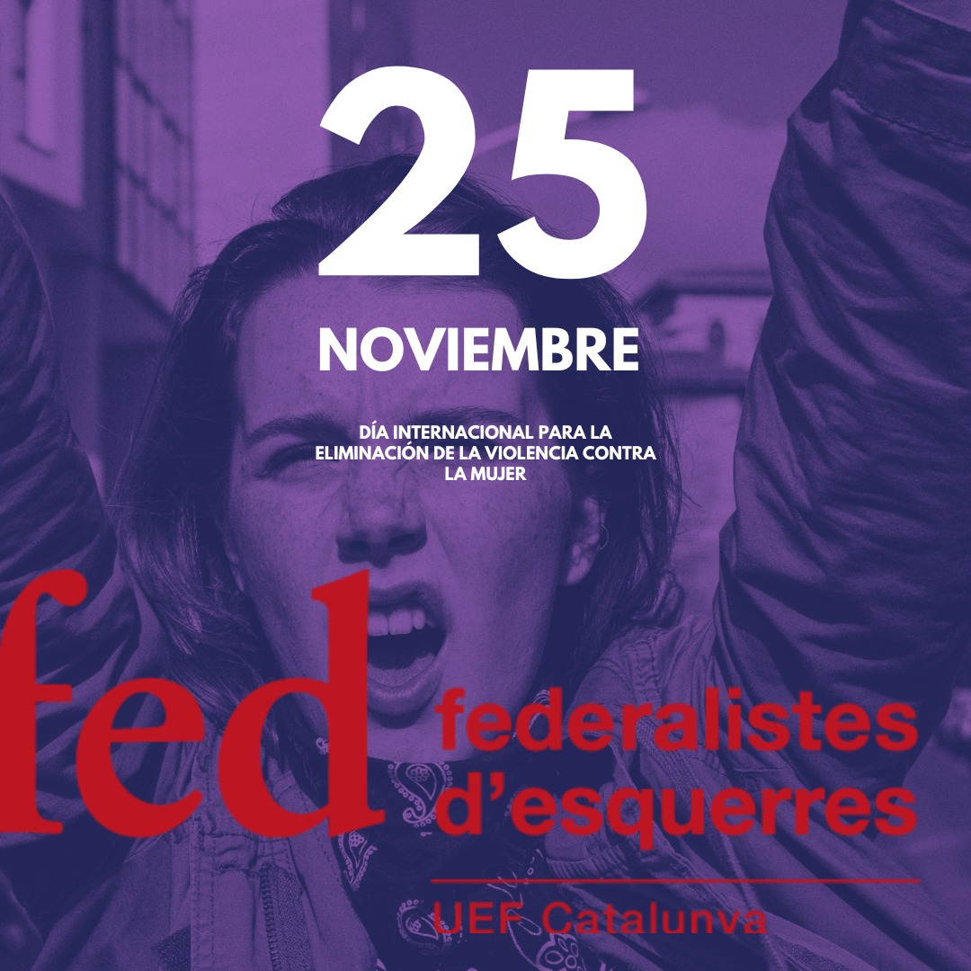 EsquerraFederal's tweet photo. 🔴 ♀️ Nos sumamos a la conmemoración del #25Noviembre, Día Internacional para la Eliminación de la Violencia contra la Mujer, y os animamos a asistir a las manifestaciones en vuestros municipios 
#NiUnaMenos https://t.co/IwOoZZ8ZxQ