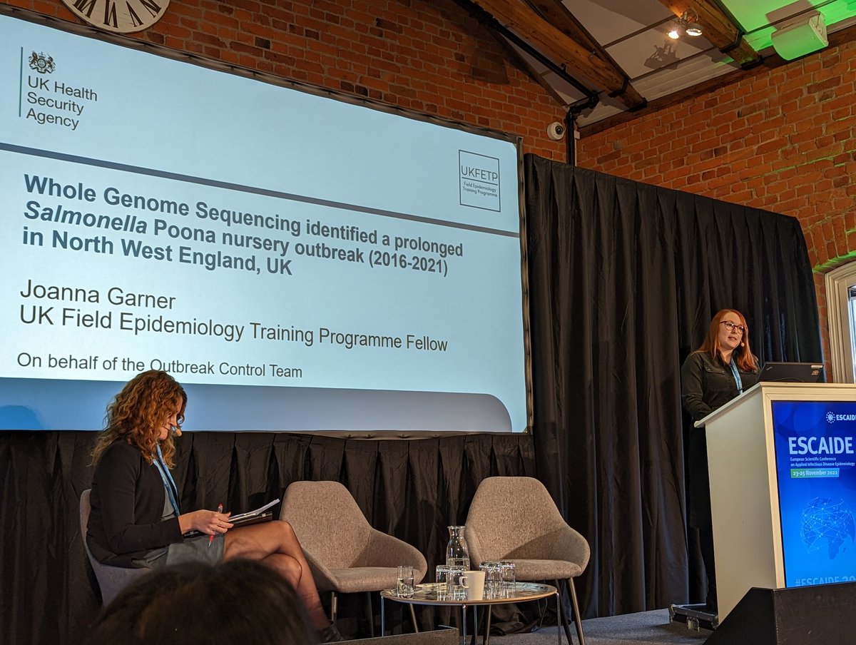 tephinet's tweet photo. UK #FETP fellow Joanna Garner starts her presentation off an important question that all #FieldEpidemiologists ask when conducting disease #surveillance -is this an #outbreak?
#ESCAIDE2022 https://t.co/lFWzSCm9tV