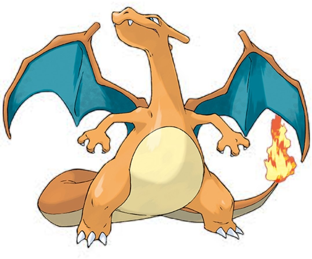 charizard flame-tipped tail pokemon (creature) no humans solo claws white background fire  illustration images