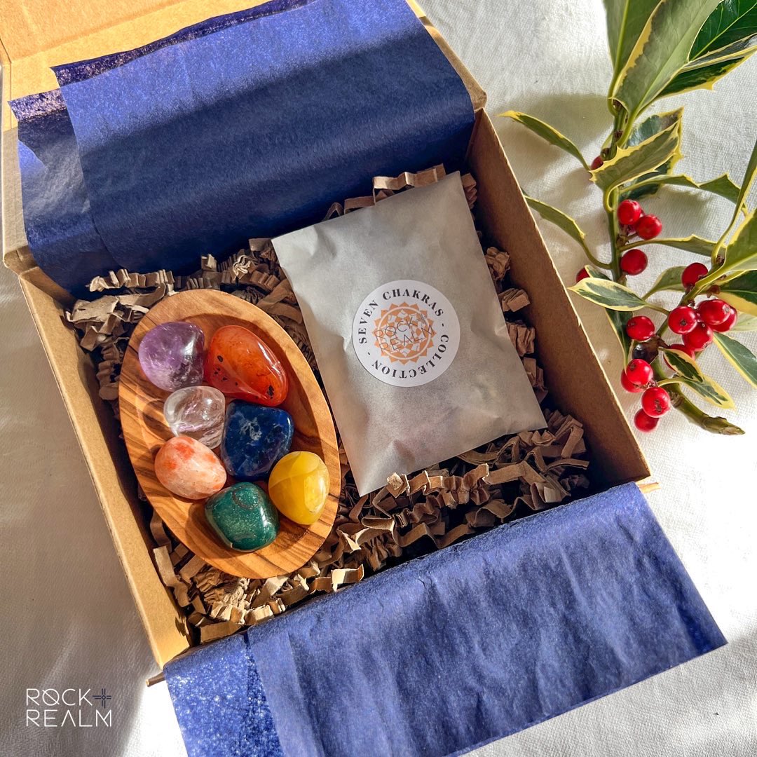 rockandrealm's tweet photo. Happy #colourfriday ! An alternative to #BlackFriday that celebrates the thoughtful craftsmanship of #SmallBusinesses &amp; #indiebrands 

To celebrate I’m offering 20% off my most colourful creation - Seven Chakras Crystal Gift box

https://t.co/fqVQsH9lmN

#crystalgifts #crystals https://t.co/4lihVCHpU8