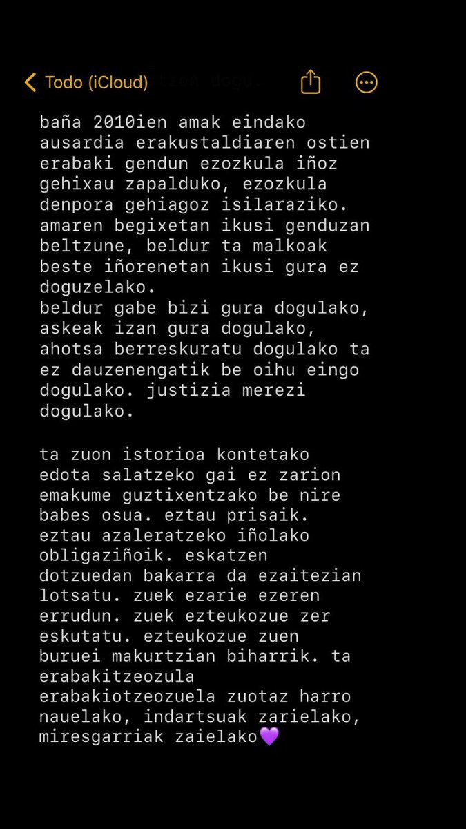 zugatik ama, gugatik ta justizia merezi dogun guztixongatik💜