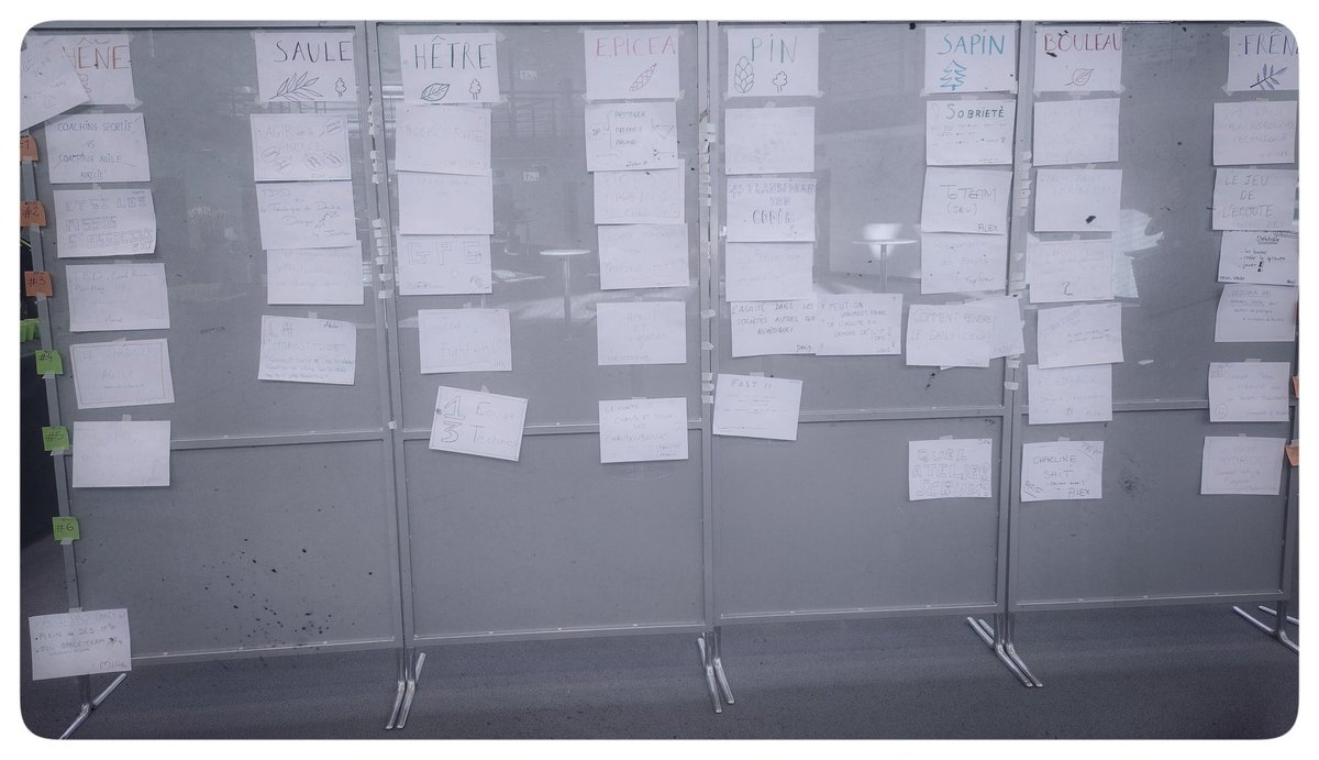 thelor's tweet photo. « Choisir, c'était renoncer pour toujours, pour jamais, à tout le reste » ; André Gide exprime tout mon désarroi face à tant de belles propositions concurrentes. #ForumOuvert #AgileGrenoble #AG2022 #convivialité #échanges #sourires https://t.co/08rBCuGa37