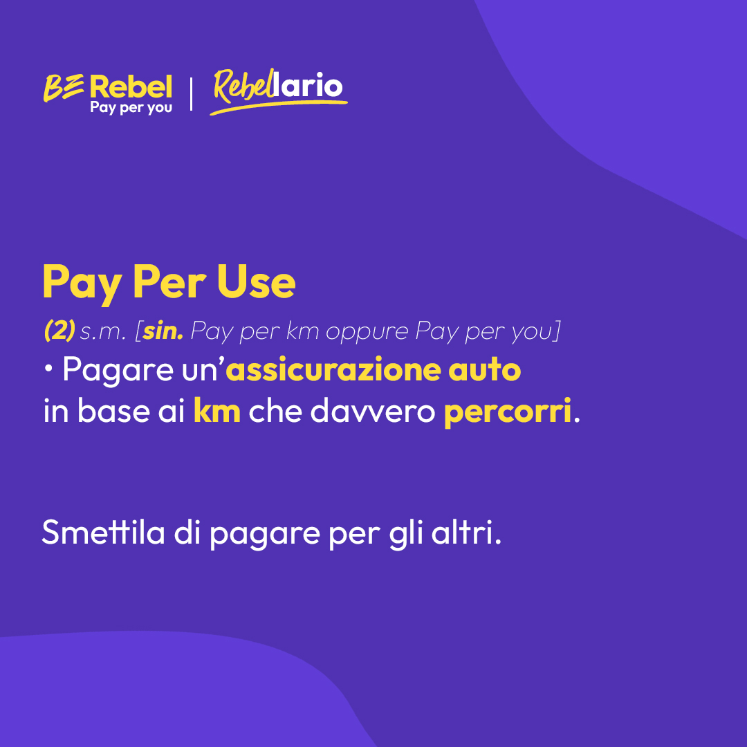 Niente di più vero: smettila di pagare per gli altri e impara cos’è un’assicurazione auto Pay Per Use. #Rebellario