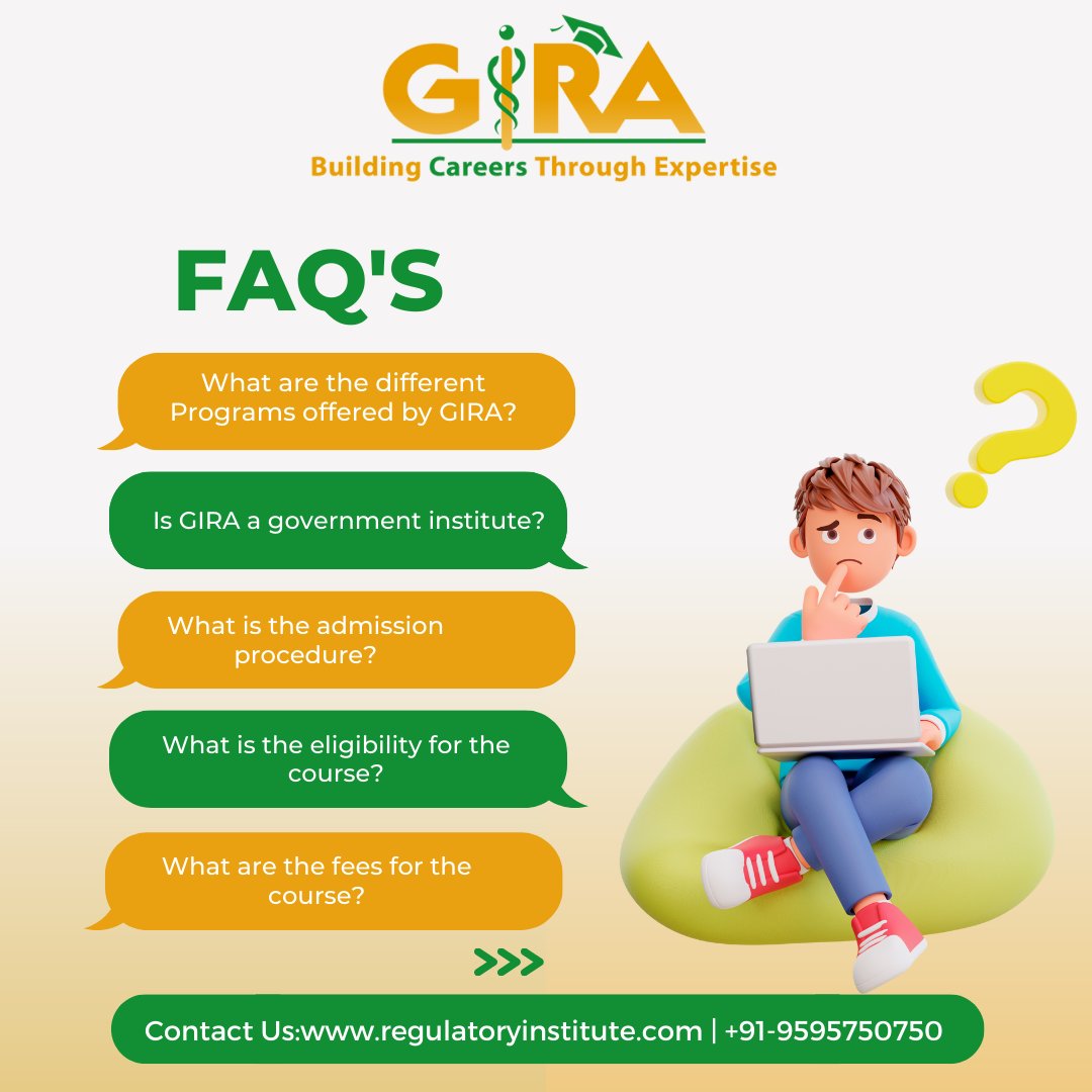 FAQs for Regulatory Affairs Training, Career, and Placement:
More info visit:bit.ly/3Az1Bmg
#medicaldevice #medicaldevicejobs
#drugregulatory #pharmacoursesindia #BPharm #pharmaceuticaljobs #drugregulatorycoursesinpune