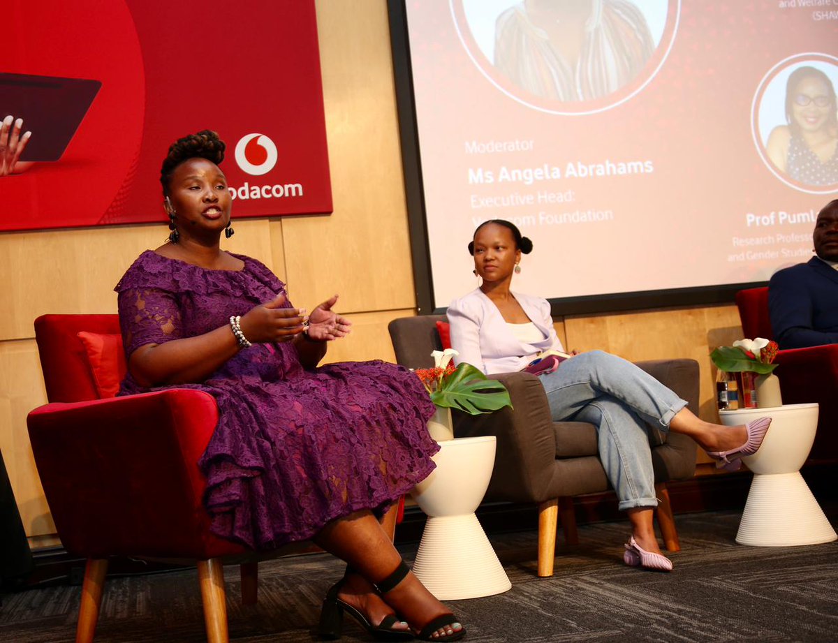 Vodacom's tweet photo. Thank you to Ms Angela Abrahams, Executive Head: Vodacom Foundation and all the participants online, including schools today unpacking this important topic of GBV in schools and how we can support children through Change the World. #ItsNotNothing #ConnectingForGood https://t.co/nkaHq35OEW