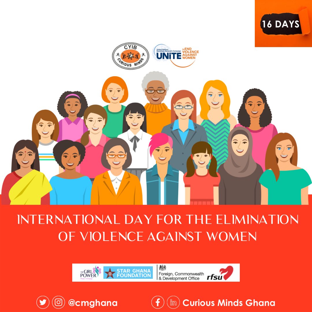 For decades now, violence against women &amp; girls have been perpetuated globally. These human rights violations affect every fabric of society, as it impedes sustainable development.

When you see something, say something. Together, we can #EndGBV.

#16Days #OrangeTheWorld #CMGhana
