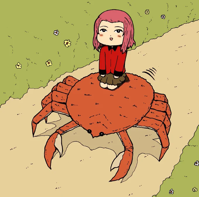 めでたい!クルセイダーの砲塔がカニっぽいと思って描いたやつ #ローズヒップ生誕祭 