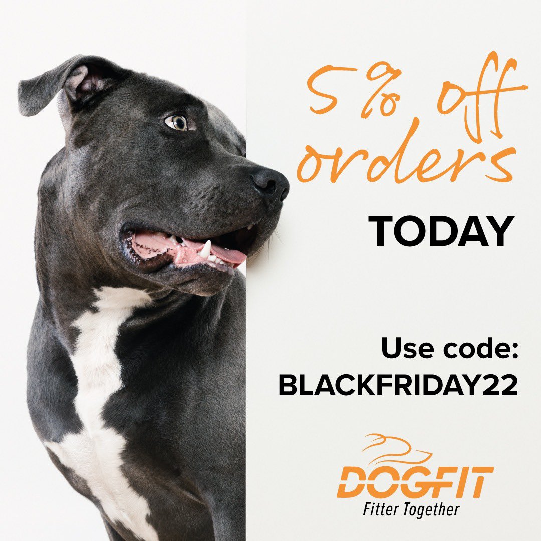🆃🅾🅳🅰🆈 🅾🅽🅻🆈!
For TODAY only we have our Black Friday deal of 5% off all orders made before midnight on 25th November using code 𝗕𝗟𝗔𝗖𝗞𝗙𝗥𝗜𝗗𝗔𝗬𝟮𝟮
Remember, Santa Paws is coming to town soon and someone out there may be waiting for the gift of fitness and fun 🐾🧡