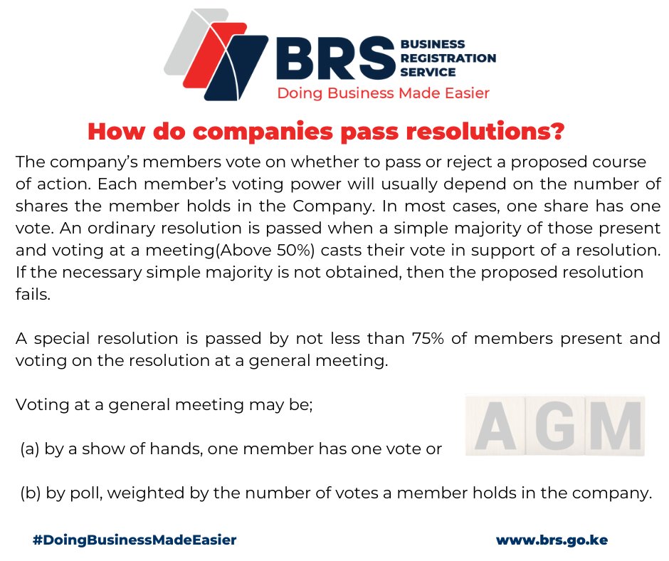 BRS_Kenya's tweet photo. How do companies pass resolutions? https://t.co/8fb7eJdN3O