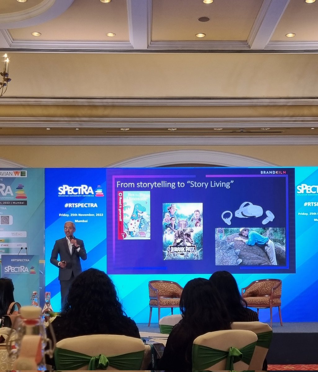 With metaverse, 'Story Telling' will become 'Story Living'!
A session by Manas Dewan, Brand Kiln at #RTSpectra 

<a href="/RuderFinnIndia/">Ruder Finn India</a>