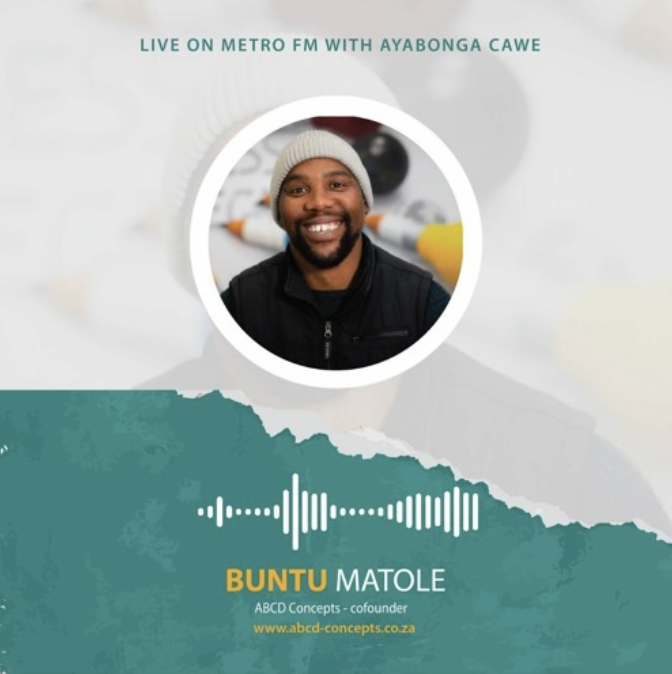 uctgsbsolutions's tweet photo. #StartUpFeatureFriday
Our alumnus, @abcdconcepts were recently interviewed on @METROFMSA about their work. Well done to founders @AyandaCuba & @buntumatole.
Listen to interview: https://t.co/ESNR6Mf6N0
Website: https://t.co/kYYb9OE13f
#startup #startupecosystem
@ayoba_me https://t.co/FS7Kwv6Cxj