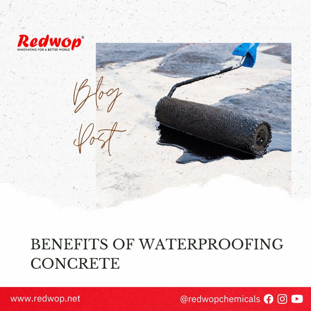 Benefits Of Water Proofing Concrete 
redwop.net/blog-details?B…
#redwopchemicals 
#waterproofingsystems
#BenefitsOfWaterproofingConcrete
#WaterproofingonConcrete
#Construction
#BestWaterproofingchemicals 
#BestConstructionChemicals
#Tilesadhesivesmanufacturer
#BestConstruction