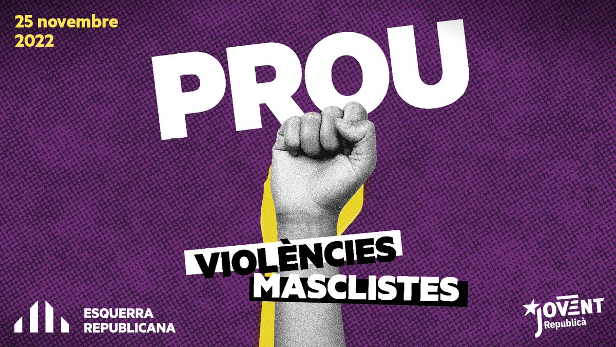 Erc_sab's tweet photo. 🗓 25 Novembre
🔈Dia Internacional per a l'Eliminació de la Violència contra la Dona

PROU violències masclistes

#25N #niunamésniunamenys #prouviolènciesmasclistes #erc_sab #santandreudelabarca https://t.co/BRJCdy3ii6