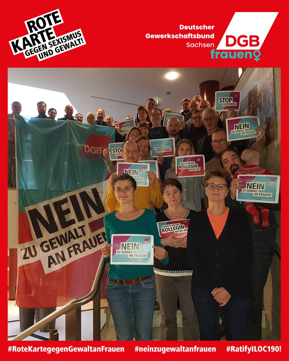 Heute ist Internationaler Tag gegen Gewalt an #Frauen. Wir fordern Schluss mit #Gewalt gegen Frauen, mehr #Prävention, die Stärkung der #Frauenrechte und die Herstellung von #Gleichstellung weltweit & jeden Tag! #NEINzuGewaltanFrauen #RoteKartegegenGewaltanFrauen #RatifyILOC190