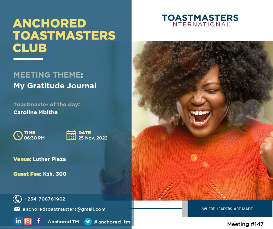 anchored_tm's tweet photo. Join us today for an exciting in person meeting at Luther Plaza as we reflect and share on our gratitude journals.

For directions to Luther Plaza (Junction of Uhuru Highway &amp; Nyerere Rd), please click on the link: https://t.co/hazpF2UzP2
 
Don't miss out! https://t.co/OiL8Fbylez