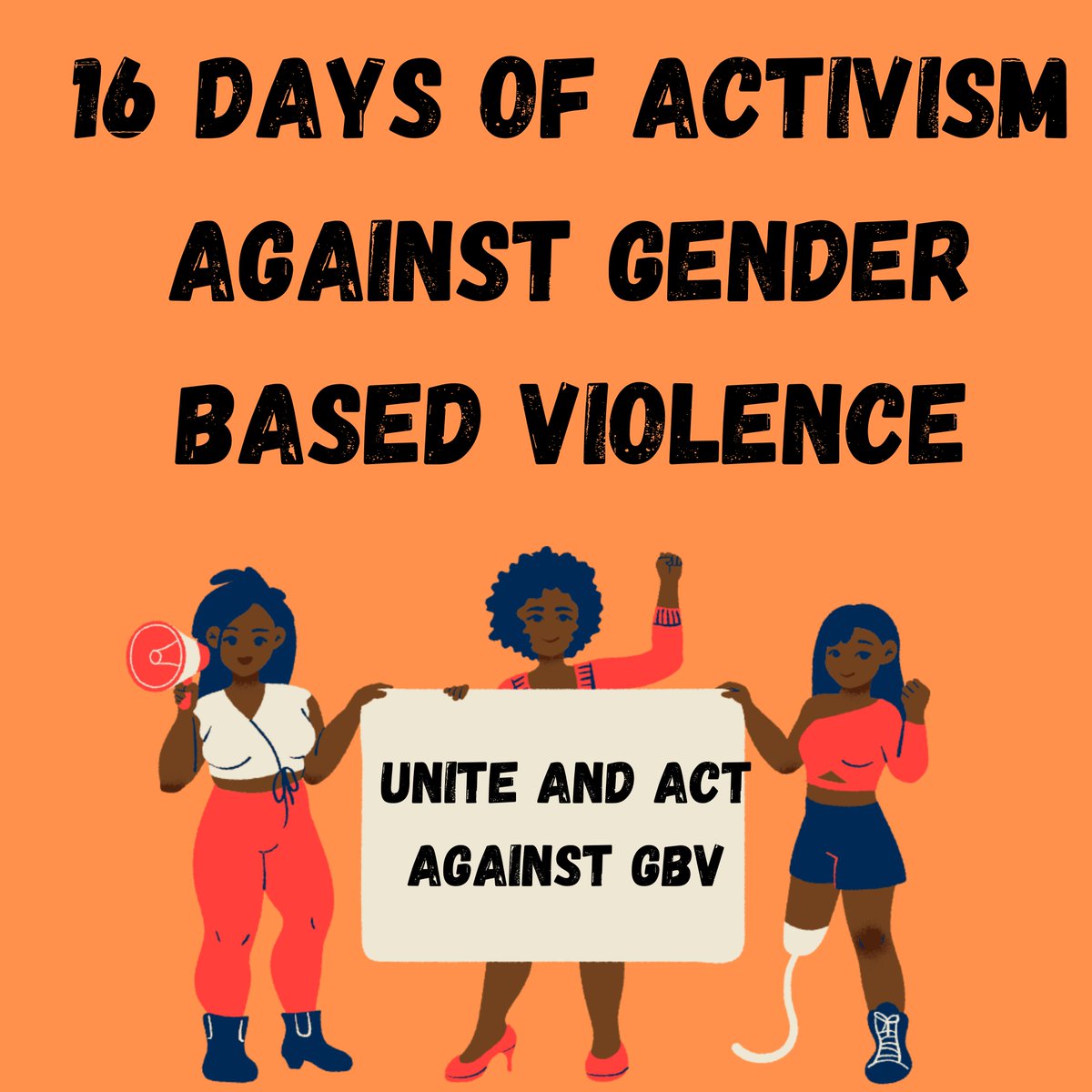 Today marks the launch of 16 days of Activism against GBV that will conclude on 10 Dec 2022. Today is also known as orange day because of the color orange is recognized by UN Gender Equality Body to symbolize a future without violence against women.