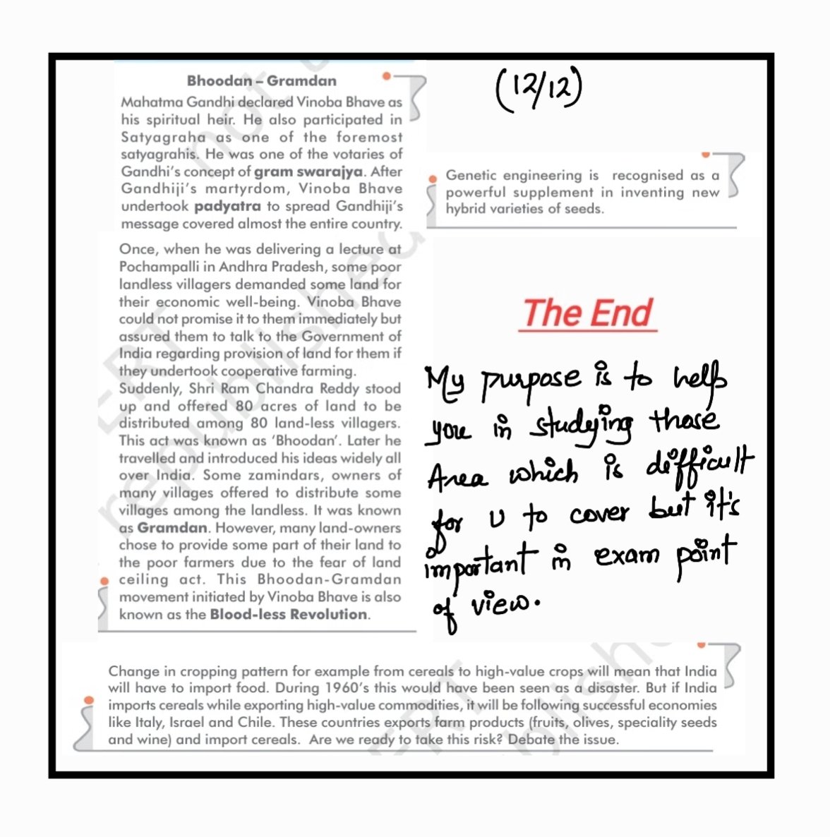 RamarchanAcdmy's tweet photo. Here's the last Four Pages
Page No.9/10/11/12.
⬇️
Friends Don't forget to ❤️ & 🔁 , it will be encouraging to me to do more on this direction.
Thanks
@RamarchanAcdmy
#UPSC2023
#UPSCRevisionSeries #UPSCMains2023 #IAS #IPS #UPSCMotivation #StatePSCs #UPSC #agriculture #Trending https://t.co/AUpAbQZZWa