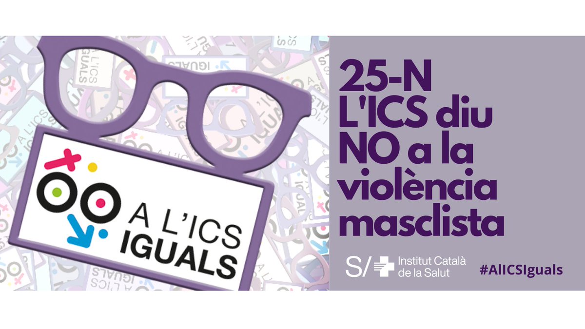 #Bondia! L’#icscat se suma a la reivindicació del #25Novembre, Dia Internacional per a l’Eliminació de la Violència contra les Dones, amb la iniciativa “Posa’t les ulleres liles i denuncia”. Per saber- ne més: ics.gencat.cat/ca/lics/respon…
#AlICSIguals