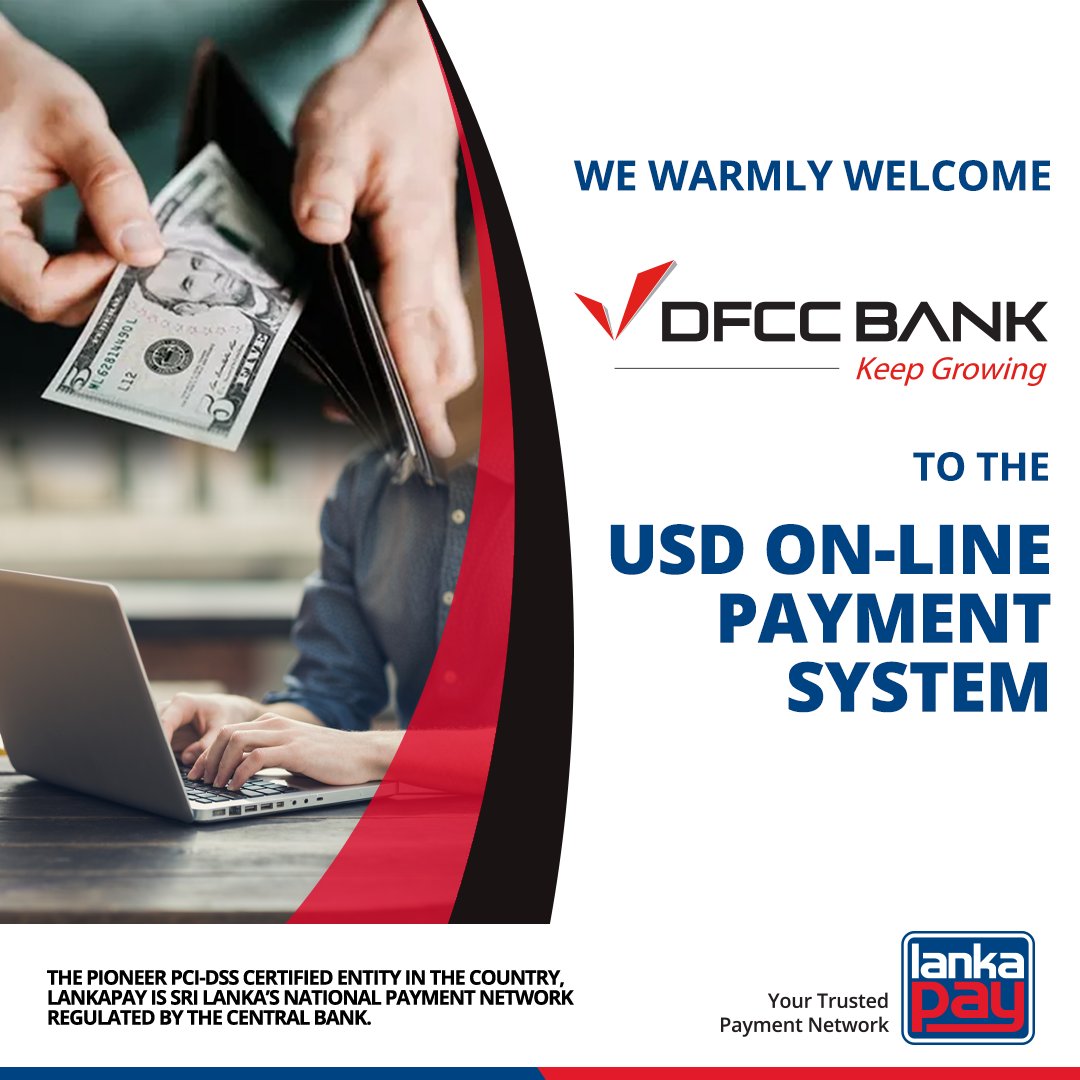 We are delighted to welcome @dfcclk aboard to LankaPay USD On-Line Payment System.

#LankaPay  #EverydayConvenienceToEveryone #nationalpaymentgateway  #DFCCBank