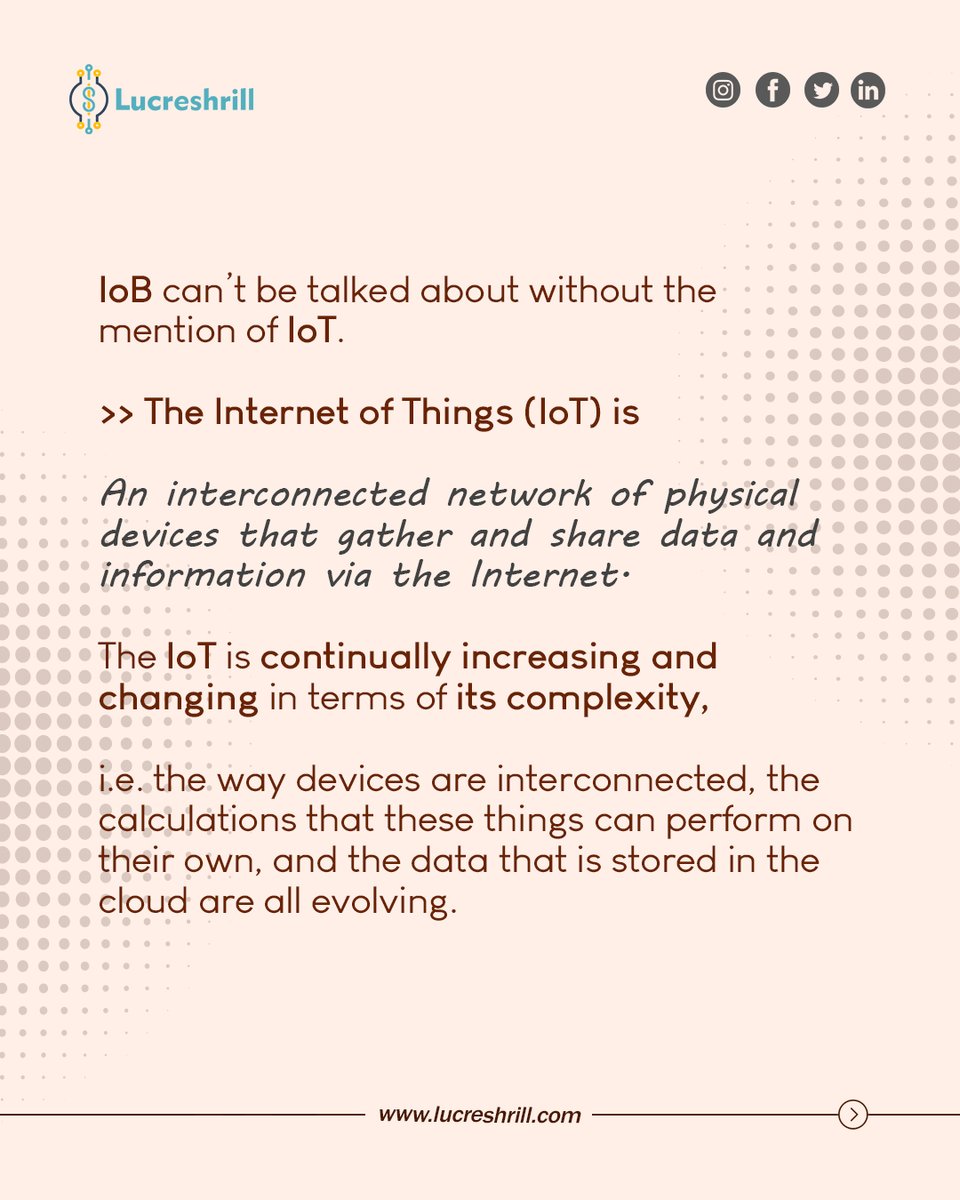lucreshrill's tweet photo. Internet of Behaviour
#internet #internetofthings #iob #internetofbehaviour #newtechnology #newtech #internetbusiness #dataanalytics #bigdata #iot #lucreshrill #newtech2022 #toptech #toptech2022 https://t.co/6h9Z9k9CBS