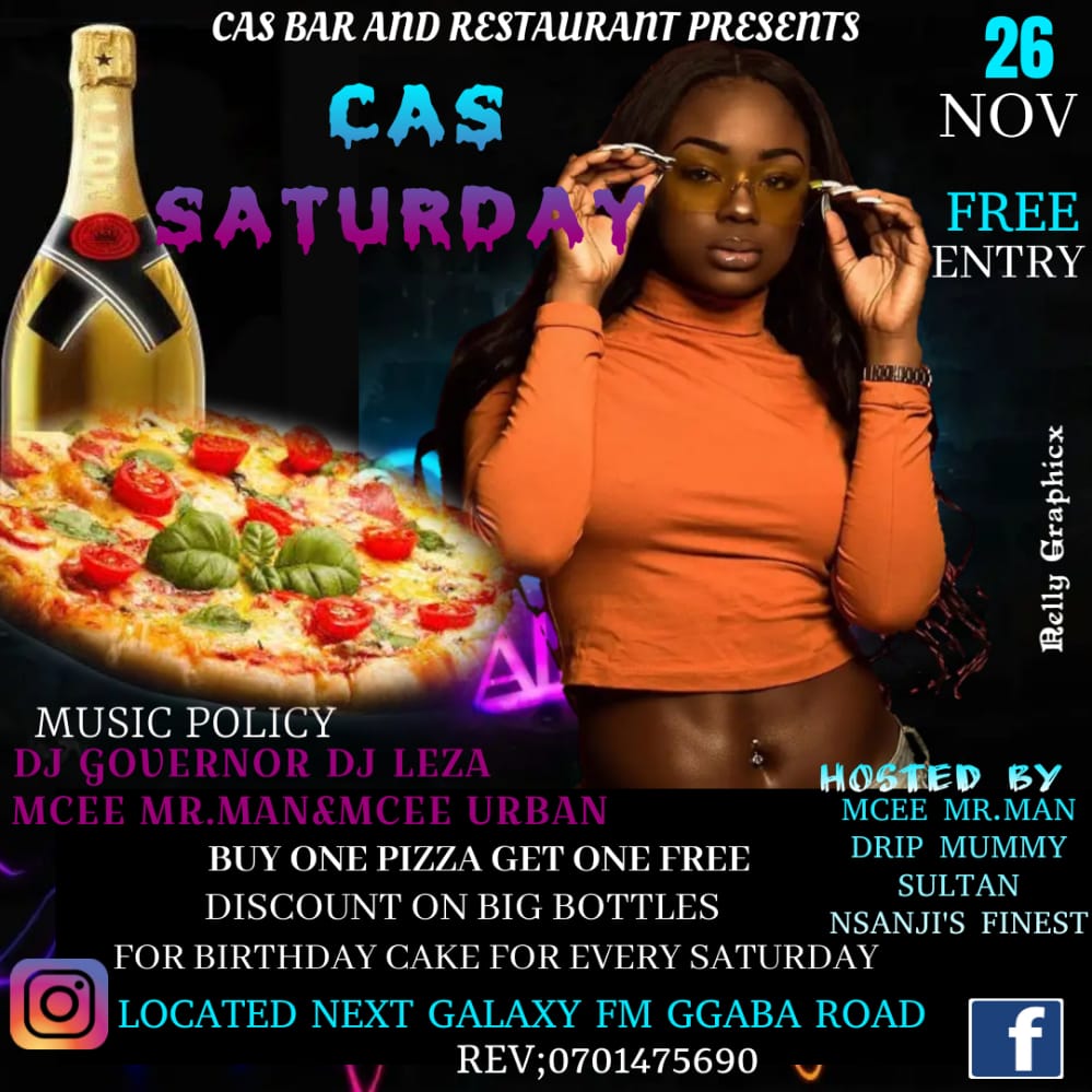 kamoga_pius's tweet photo. Saturday has come and @cas_casana gachu. Webhave discounted big bottles at 20% of the prices
Guess what pizzas are also offered. But one get one for free at 25k only
#CasSaturday #CasBar
๐คธ๐คธ๐คธ๐คธ๐คธ๐ฅ๐ฅ๐ฅ https://t.co/nImKYCFuXe