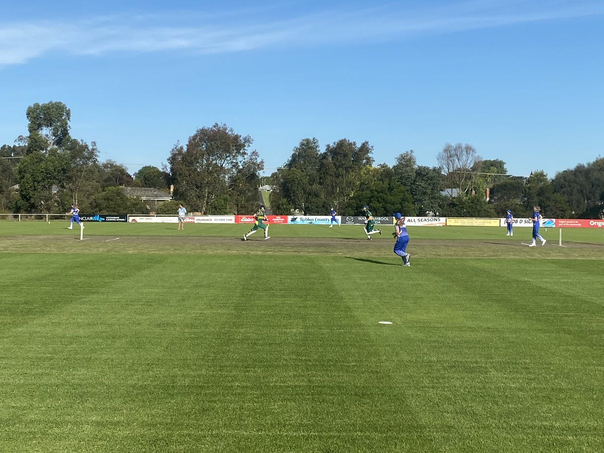 The first ball bowled at the DC Farren Turf