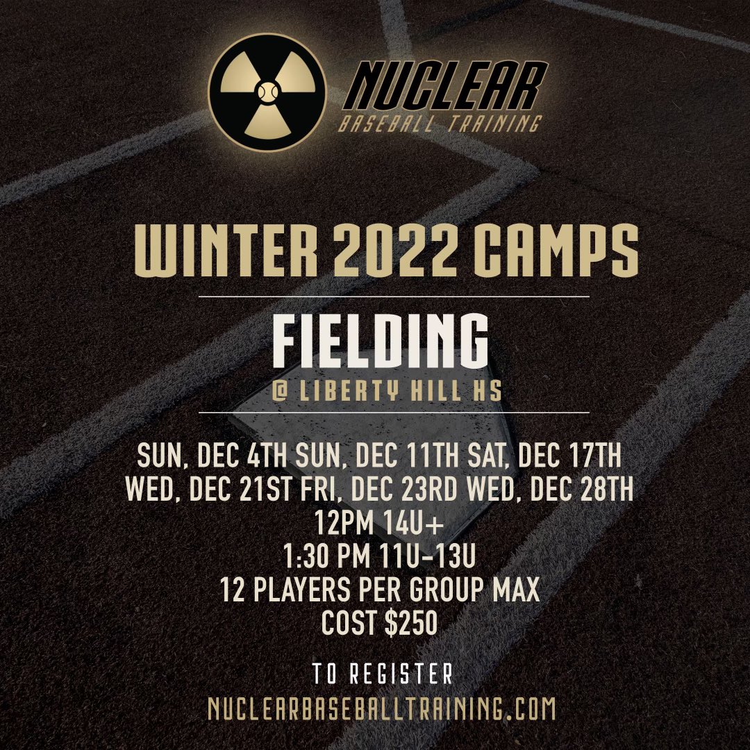 Hit Tool Instruction (@hit_tool) on Twitter photo ☢️Nuclear Baseball Training 2002 Fielding/IF Defensive Winter Workouts☢️
•••
Come learn from CURRENT pros <a href="/BlakeRambusch/">Blake Rambusch</a> (Mariners) Kyle Froemke (Dodgers) & former Perfect Game National Scout <a href="/BillyCruzNBT/">Billy Cruz</a>
•••
Register⬇️
•••
docs.google.com/forms/d/e/1FAI… ☢️Nuclear Baseball Training 2002 Fielding/IF Defensive Winter Workouts☢️
•••
Come learn from CURRENT pros <a href="/BlakeRambusch/">Blake Rambusch</a> (Mariners) Kyle Froemke (Dodgers) & former Perfect Game National Scout <a href="/BillyCruzNBT/">Billy Cruz</a>
•••
Register⬇️
•••
docs.google.com/forms/d/e/1FAI…