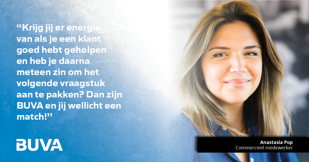 💎 | Vacature vrijdag: Commercieel Medewerker

Krijg jij er energie van als je een klant goed hebt geholpen en heb je daarna meteen zin om het volgende vraagstuk aan te pakken? Dan zijn jij en BUVA wellicht een match!  

Lees meer en solliciteer direct: ow.ly/reXT50LNpCw