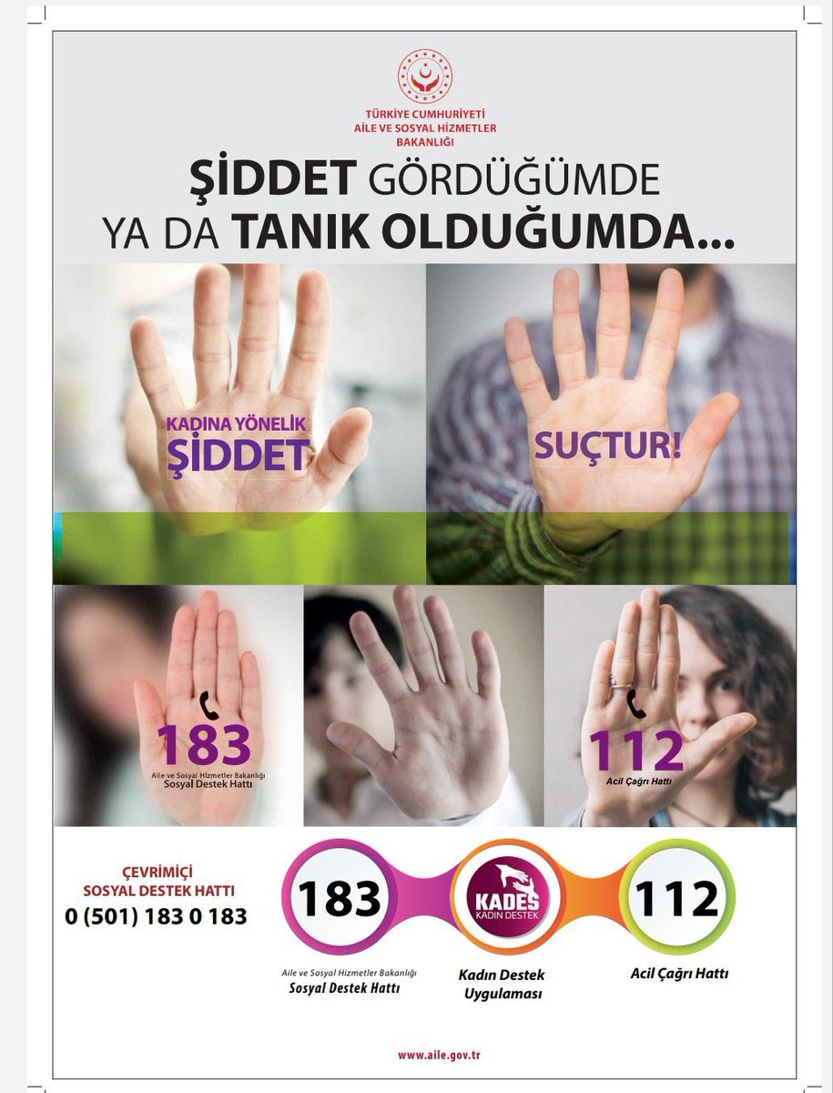 25 Kasım Kadına Yönelik Şiddete Karşı Uluslararası Mücadele Günü 
#ŞiddeteDurDe 
<a href="/tcailesosyal/">T.C. Aile ve Sosyal Hizmetler Bakanlığı</a> <a href="/deryayanikashb/">Derya Yanık</a> #25KasımKadınaSiddeteHayır