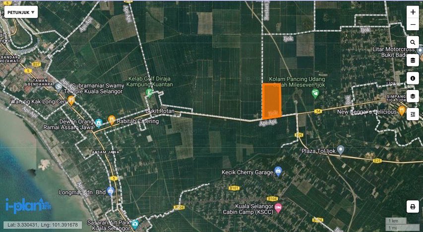 valuepropertymy's tweet photo. ZONING INDUSTRIAL LAND at IJOK FOR SALE : DAERAH KUALA SELANGOR
+MUKIM IJOK
**FREEHOLD
**TOTAL sizes land : 808 acres
**next to Jalan Kepong- Kuala Selangor
**next to WCE ( West Coast Expressway ) LEBUHRAYA PERSISIRAN PANTAI BARAT
Contact : MckayC TEH 
+6013-3312818 https://t.co/bdX6xxK7lS