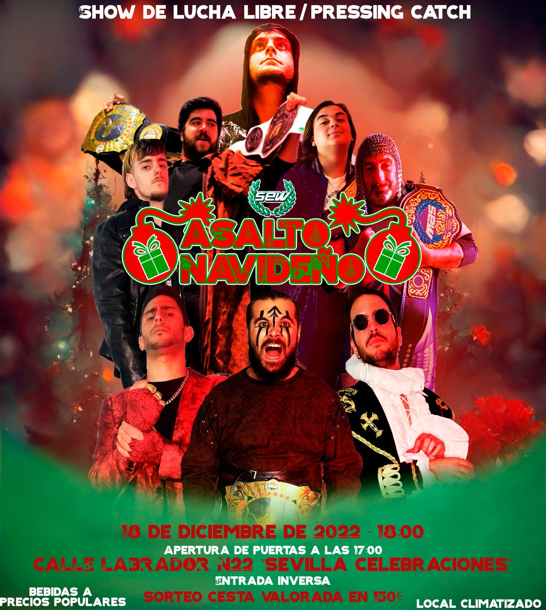 andaluciawrestl's tweet photo. ASALTO NAVIDEÑO🎄

🗓 18 Diciembre - 18:00h
📍Calle Labrador N22
🏠 Local climatizado

#SEVILLA
#SEVILLAWRESTLING #sevillanavidad #navidadsevilla #ociosevilla #LUCHALIBRE #luchalibreandalucia #PROWRESTLING #DEANDALUCIAALMUNDO #wrestlingshow #christmaswrestling https://t.co/9oBjsySylG