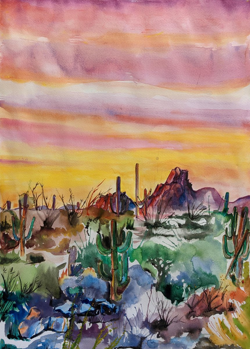 Happy Thanksgiving, our friends! Wish all of you and your families a healthy, relaxing, and joyful Thanksgiving Day! #art #Artists #artistsontwitter #Watercolourpainting #watercolor #painting #drawing #Thanksgiving2022 #Thanksgiving #Arizona #natural #desert #mesa #peak #soul
