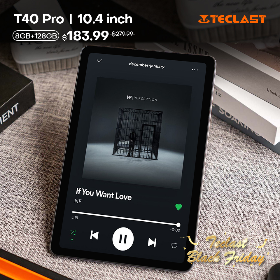 TeclastOfficial's tweet photo. Be A Master Now! ($183.99)🤑
#TeclastBlackFriday begins!🖤 Want to listen to music on Top Black Deal #T40Pro? Exactly, it has the best digitally amplified audio.
🎯Shop on Amazon: https://t.co/80Kv6Od3Mw
🎯Shop on AliExpress: https://t.co/mw5ISpBtvi https://t.co/8TEpP2gS9D