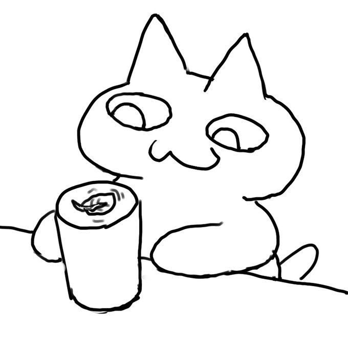 水見式で自分の念能力の系統を確認するプイプイねこ 