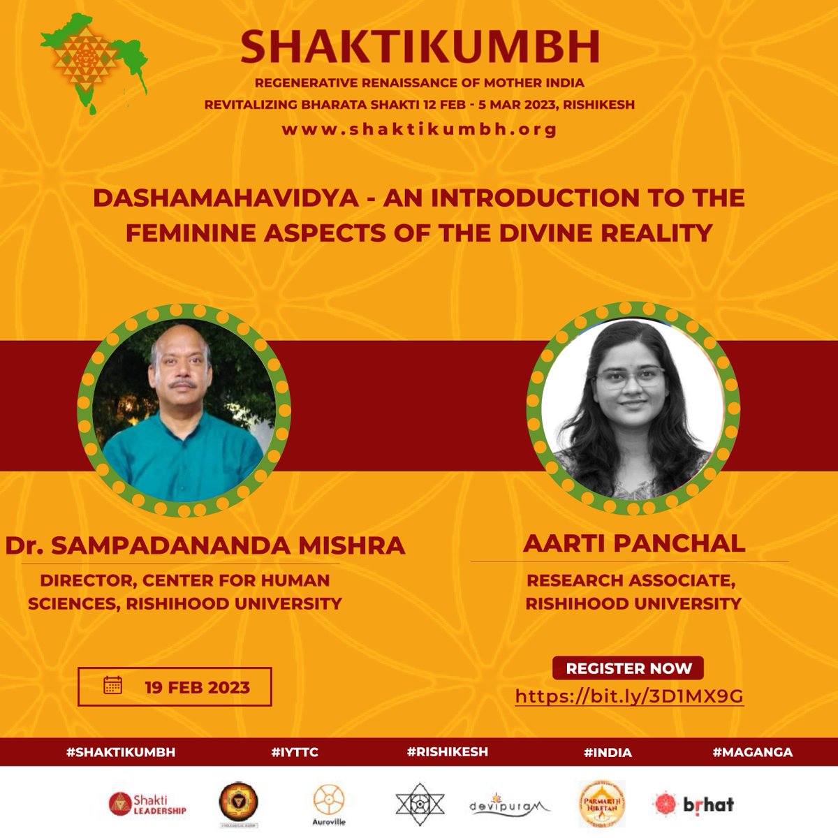 Shakti_Kumbh's tweet photo. Join the 21-day #IYTTC or Participate in the daily workshops of renowned speakers at Shakti Kumbh, Rishikesh from 12 Feb - 5 Mar ’23.
Register: https://t.co/nk83mSedFR
@NilimaTweets @devipuram @ParmarthNiketan @Sampadananda @brhat_in https://t.co/n1tbDL99mX