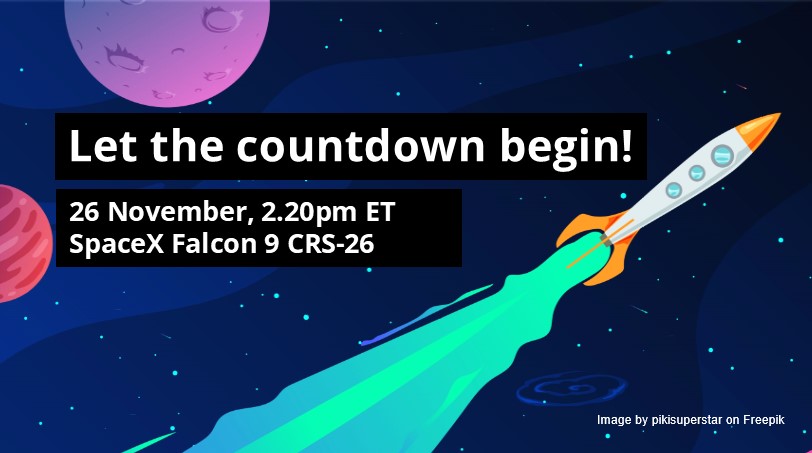 SpaceChain's tweet photo. 🚀It’s time to get excited! It’s almost launch day and we’re getting ready for liftoff.
🛰️Let’s send the @VelasBlockchain node to the International Space Station.
📺Watch the launch live here https://t.co/YxXFKlfbpZ
#BlockchainISS #Velas #SpaceChain #SpaceX #falcon9 https://t.co/m05X5VXWOo