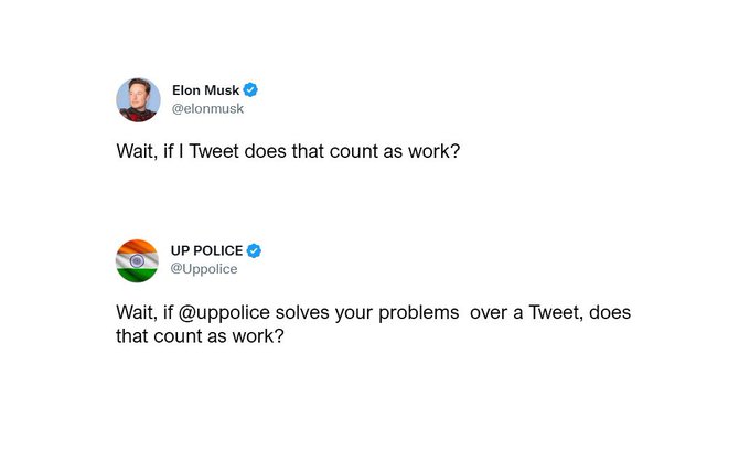UP Police's witty reply to Elon Musk's tweet wins internet