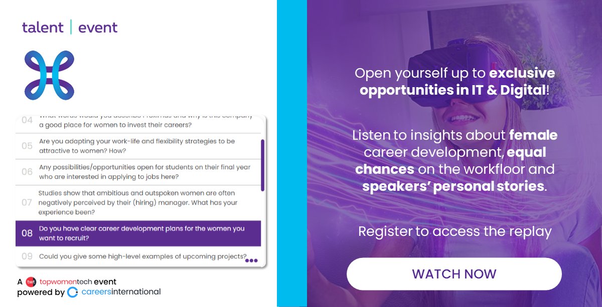 Careers_Intl's tweet photo. “What does it mean to be a woman in a technical department?” See Female IT Leaders at @ProximusGroup answering this and many more questions in the Q&A replay > https://t.co/dc2gxf65ow
#jobinar #topwomentech #digital #telecom #womenintechnology #WomeninSTEM #diversity #inclusion https://t.co/8rKqqSAxjF