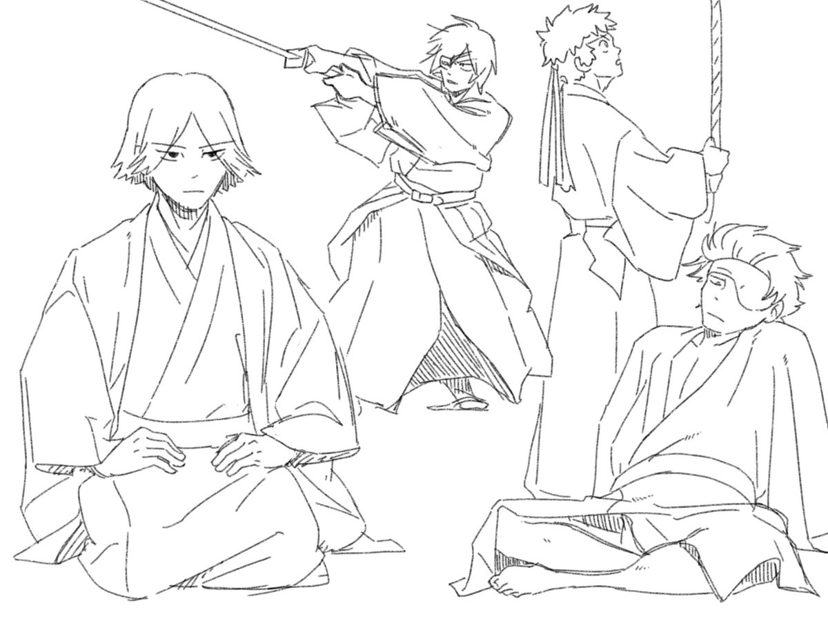 Why are kimonos so hard to draw!!!!! (Thank you kimono pose reference book) 