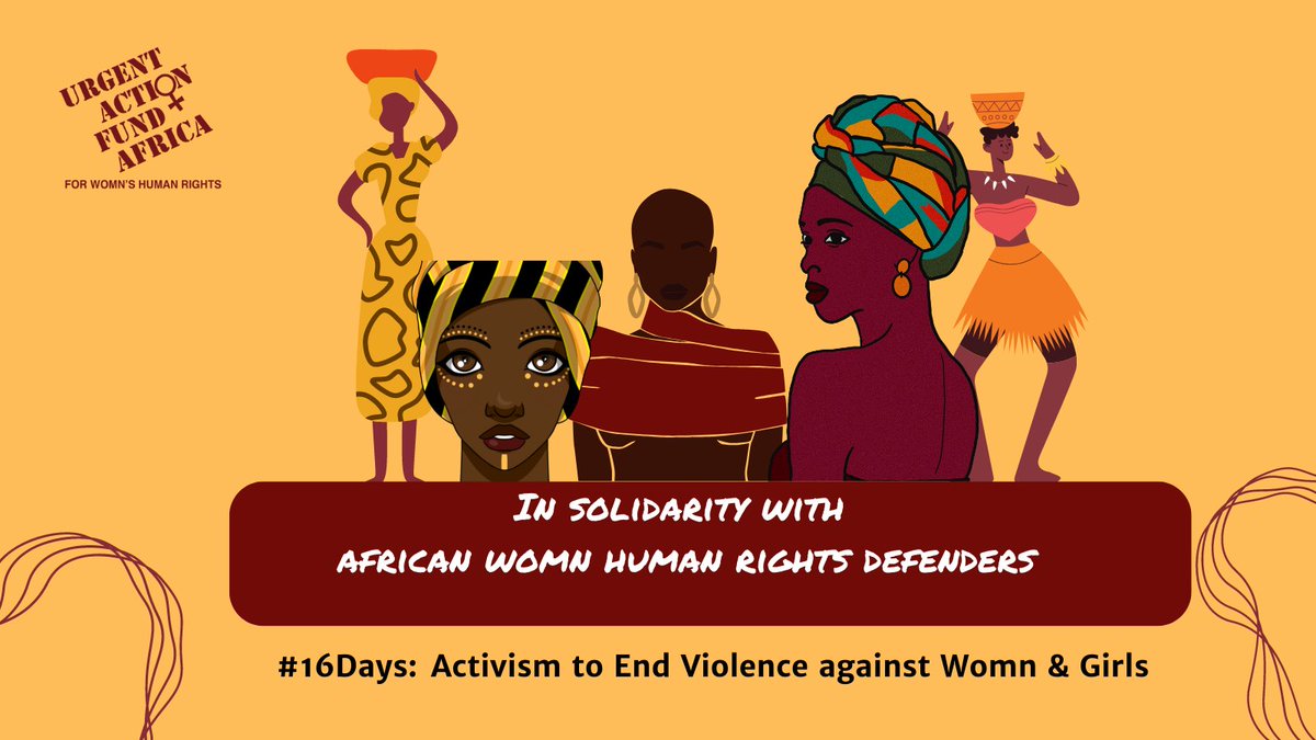 As we commemorate #16DaysOfActivism against Gender-Based violence, Urgent Action Fund-Africa stands in solidarity with all African Womn Human Rights Defenders and their movements working tirelessly to end violence against womn and girls. 
#16DaysofActivism2022 #16DaysOfActivism