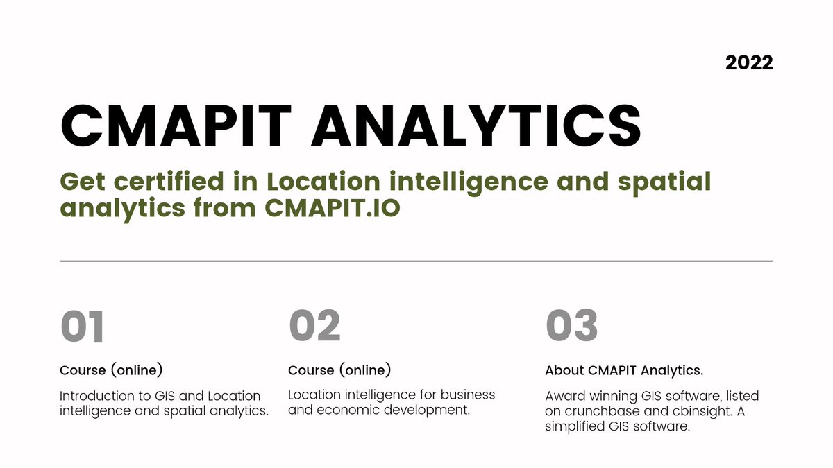 cMapIT's tweet image. Learn to visualize location data and create beautiful maps on @cmapit. And get certified.