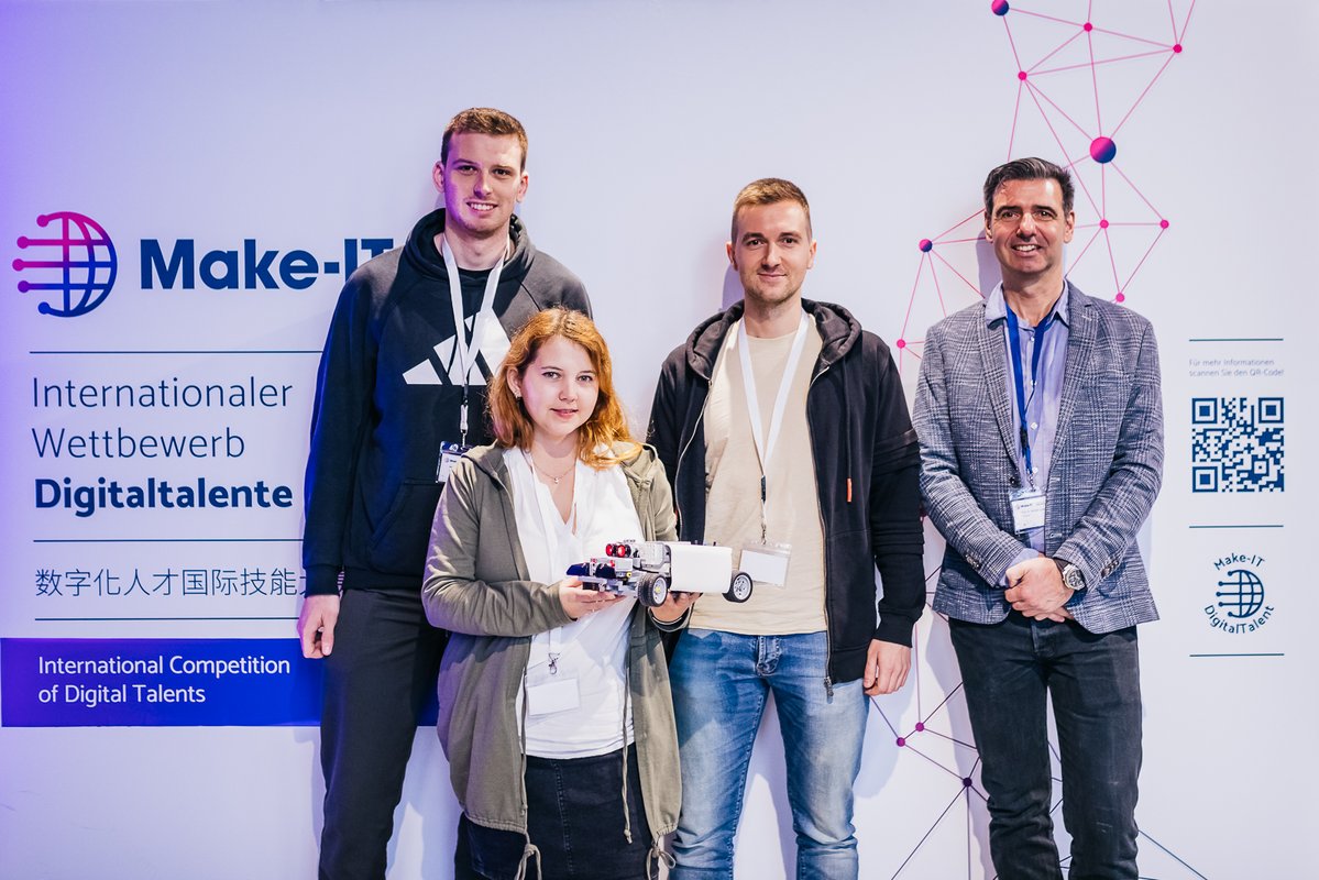 Unser Studiengang #Fahrzeugtechnik hat mit dem Modellprojekt "Automatisiertes Fahren" beim 2. internationalen Wettbewerb Make-IT Digitaltalente in der Kategorie „Digital Potential“ gewonnen! Herzlichen Glückwunsch! Zur Pressemitteilung: htw-berlin.de/einrichtungen/…
 #HTWBerlin