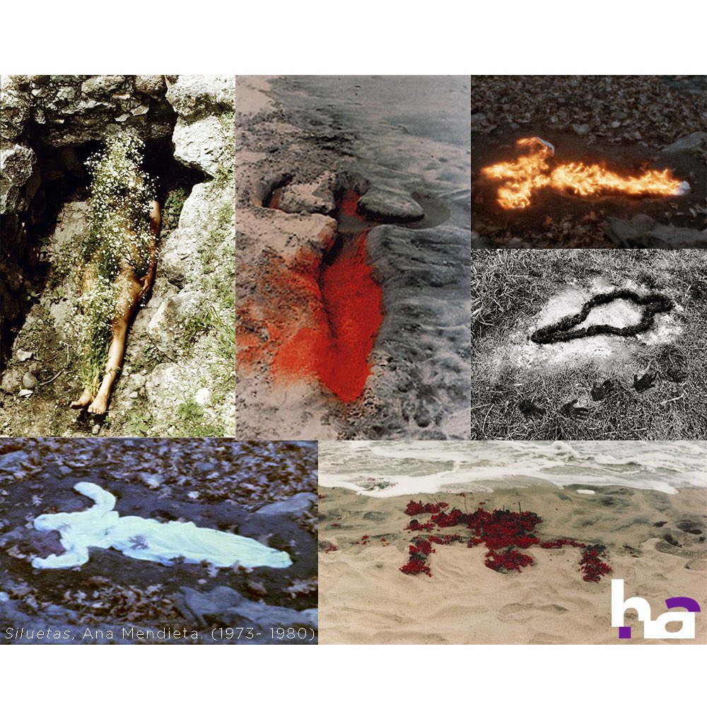 Aproha2016's tweet photo. Hoy, 25 de noviembre, nos sumamos a las reivindicaciones por el #DiaContralaViolenciadeGenero, con esta serie titulada “Siluetas” de Ana Mendieta. https://t.co/ms7V4f9HfO